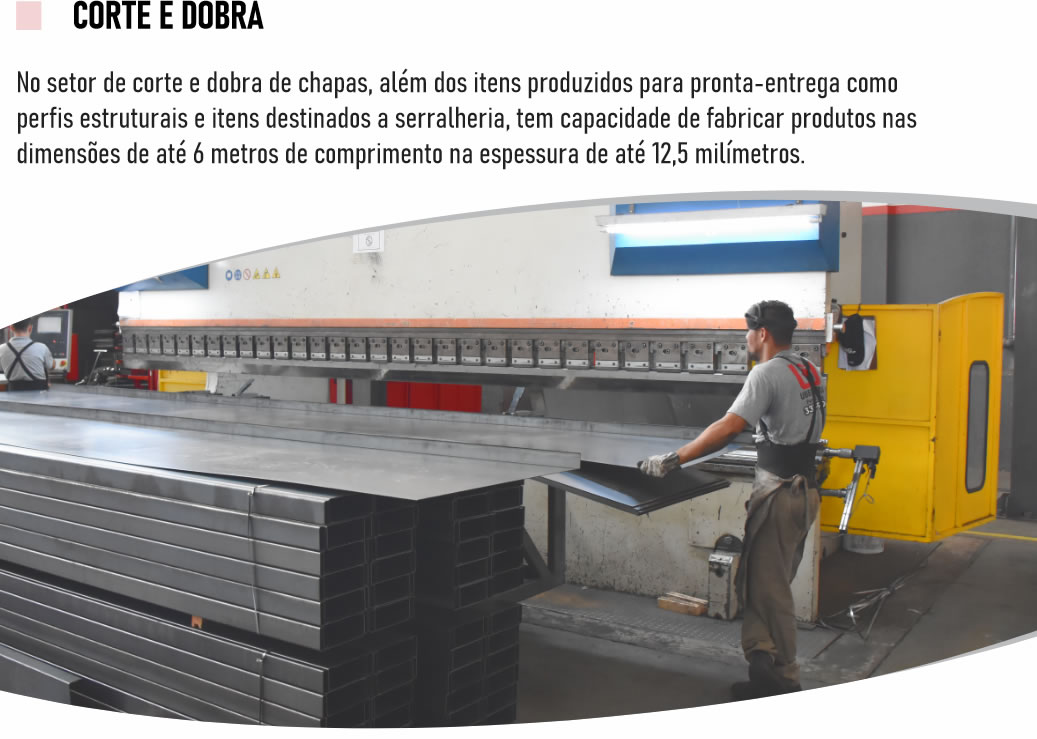 Corte e dobra de chapas na Uberserra